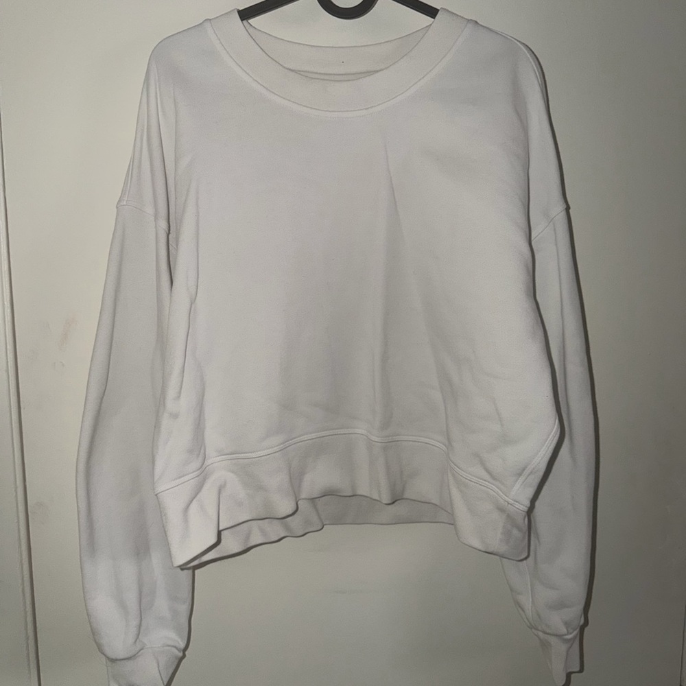 lululemon athletica Women's White Crewneck Sweatshirt